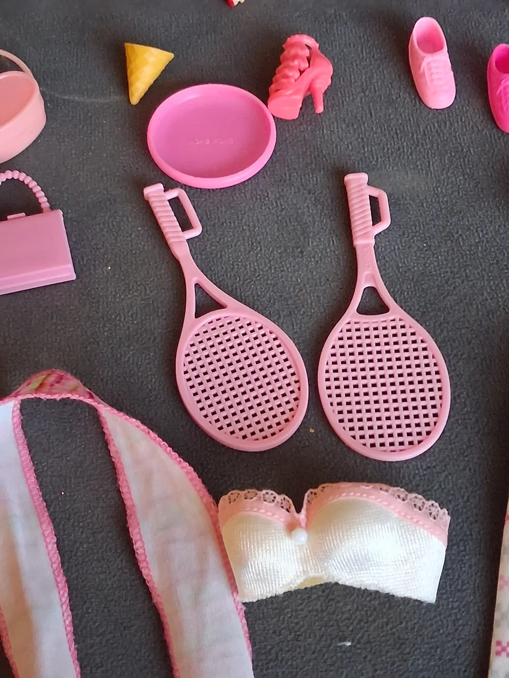 Barbie 1990 Pink Doll Accessories & Clothing Mix